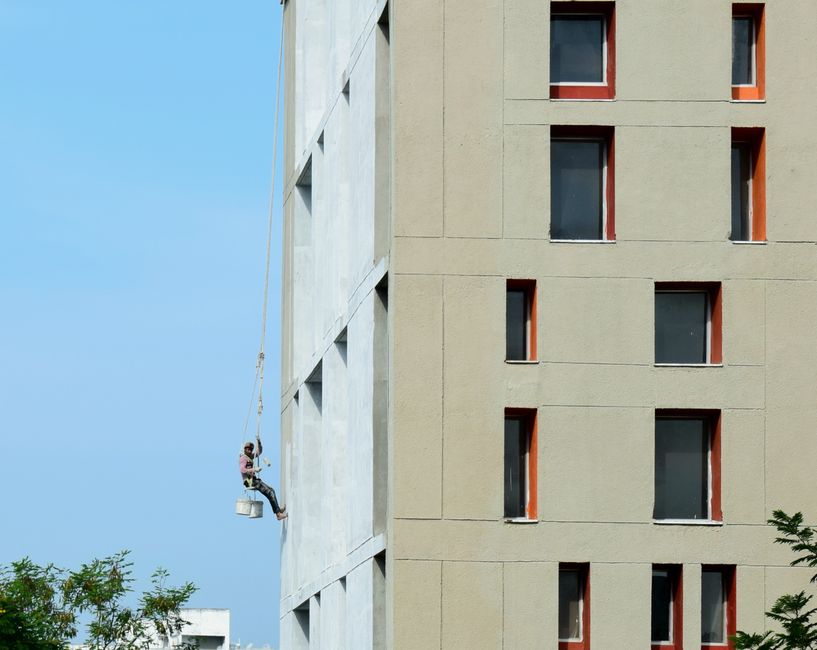 Fassadenarbeit